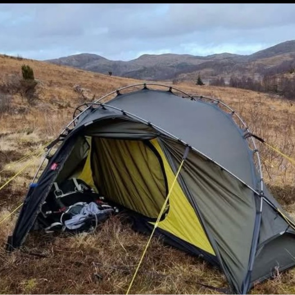 Nortent (Norway) Vern 1  New! Durable Outdoor Camping Tent - Green and Yellow